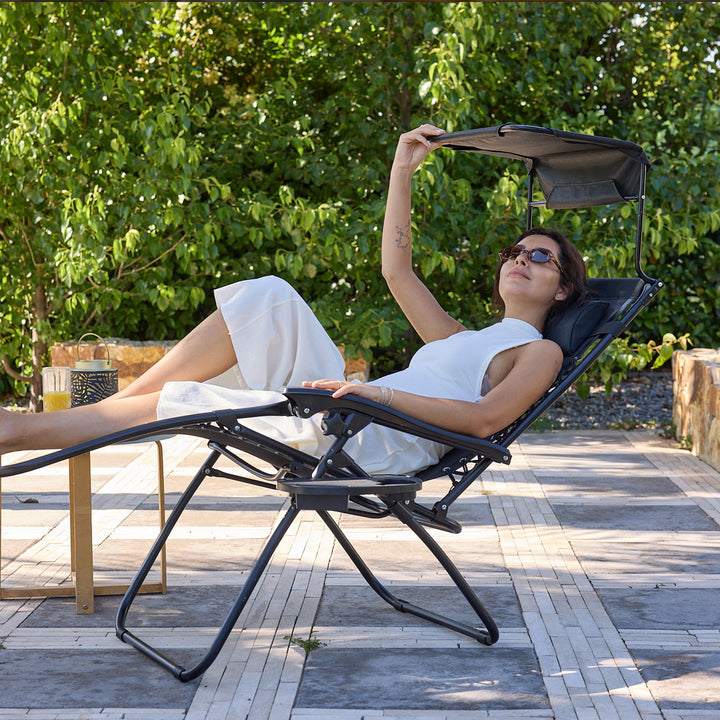 Reposera Zero Gravity con Techo Zen Canopy