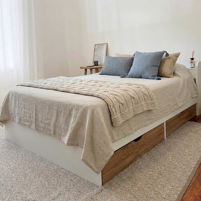 Cama de 2 Plazas Nórdica Con Cajones