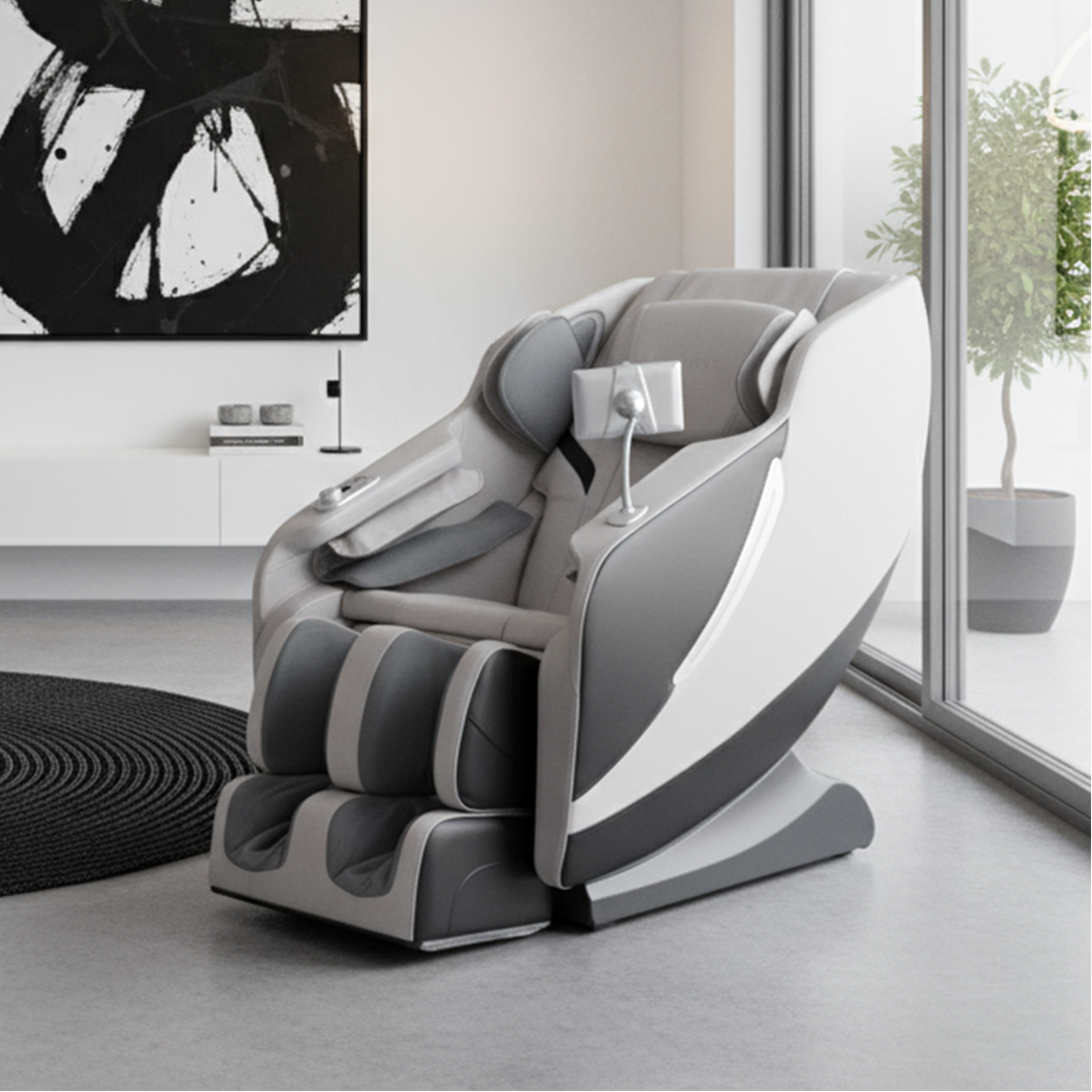 Sillón Masajeador Reclinable Zero Gravity Blanco