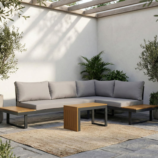 Set Exterior de Sillón en L + Mesa Saigon