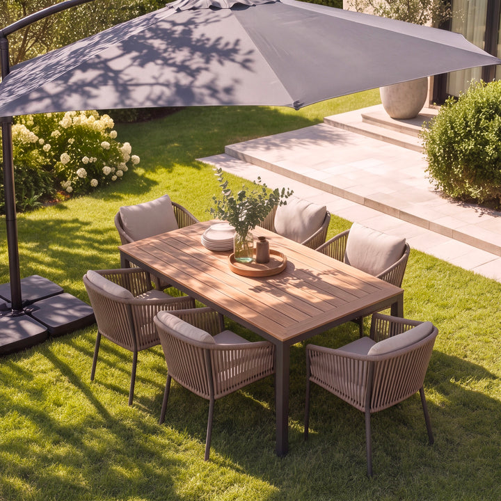 Sombrilla Lateral con Base Solaris Gris