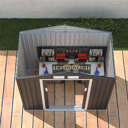 Cobertizo Armario Para Exterior Archer A 213x127x195 Cm Gris