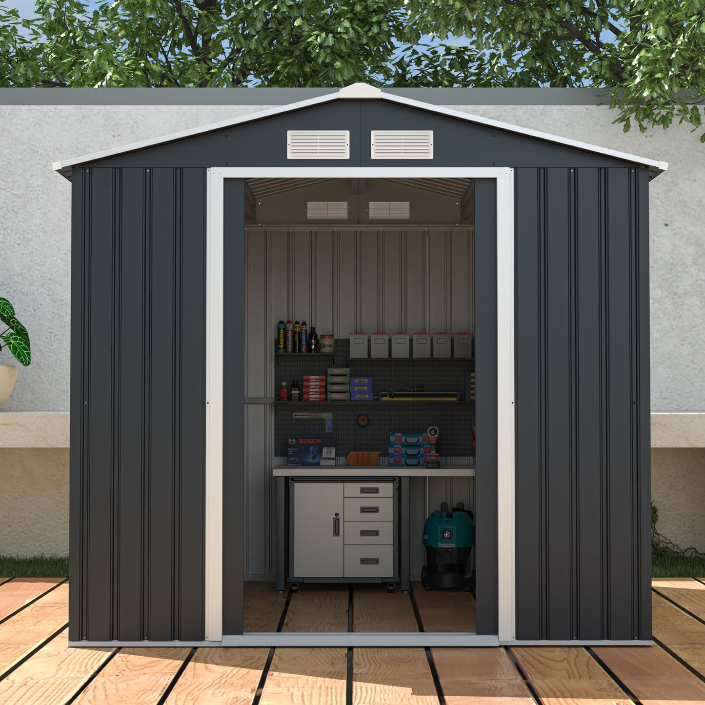 Cobertizo Armario Para Exterior Archer B 213x191x195 Cm