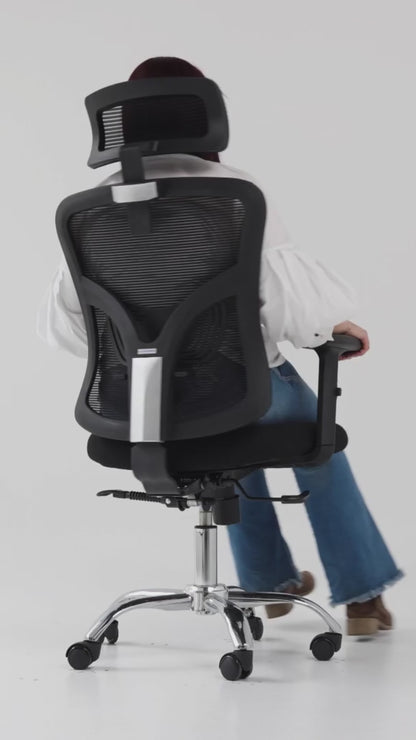 Silla de Escritorio Ergonómica Ankara Silver