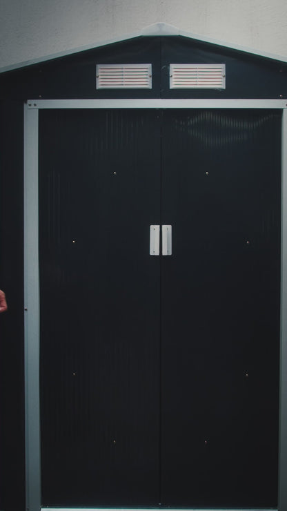 Cobertizo Armario Para Exterior Archer A 213x127x195 Cm Gris