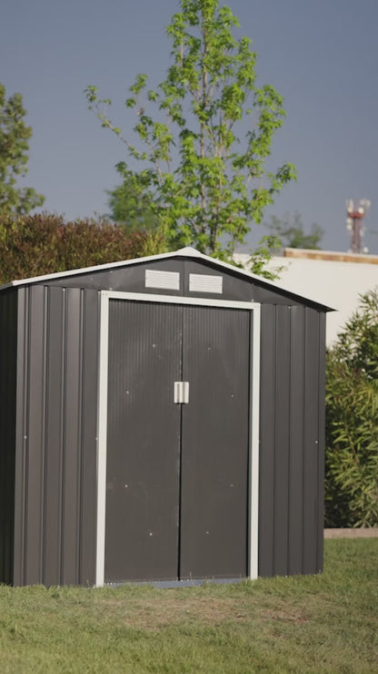 Cobertizo Armario Para Exterior Archer A 213x127x195 Cm Gris