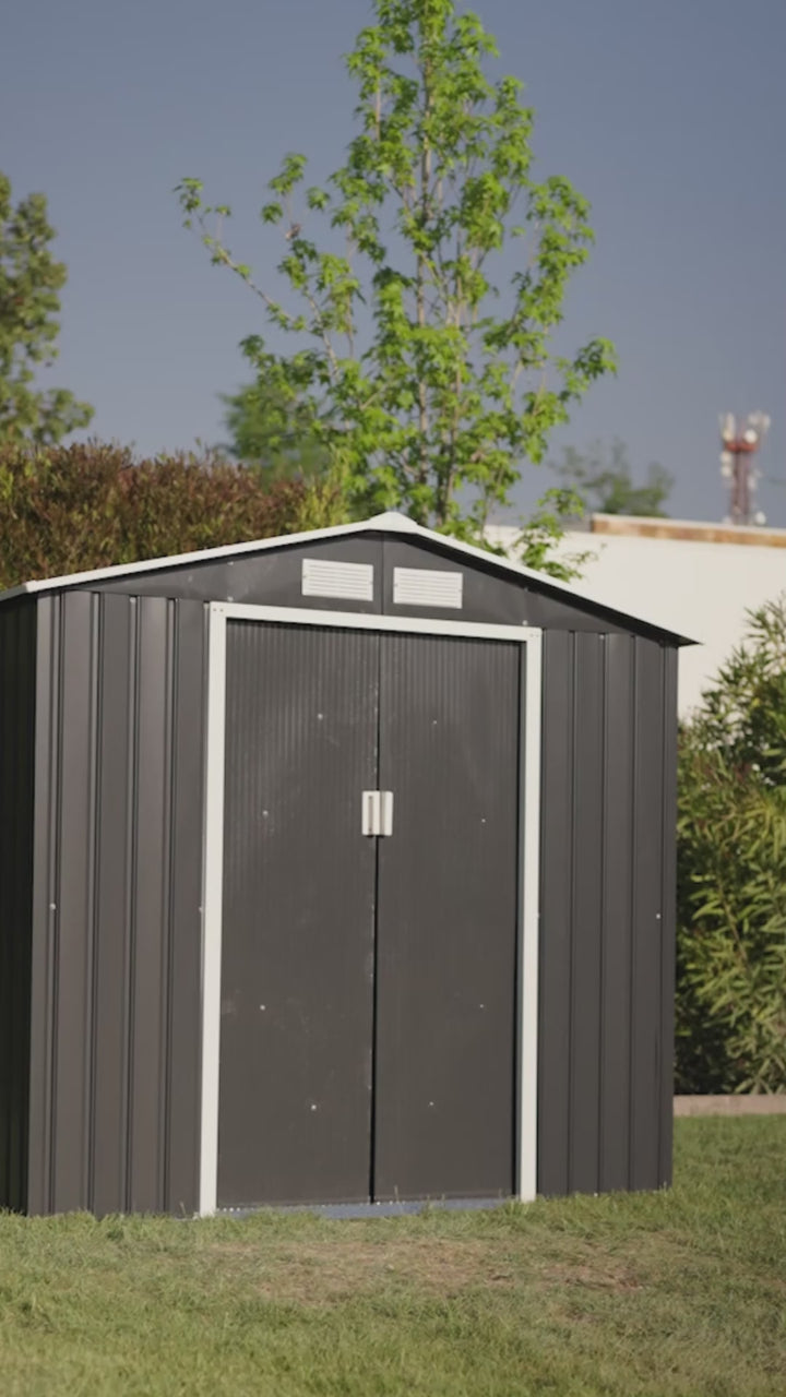 Cobertizo Armario Para Exterior Archer A 213x127x195 Cm Gris