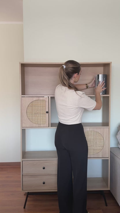 Biblioteca Jaipur Con Cajones y Puertas