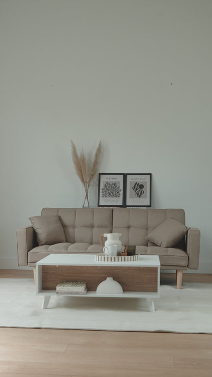 Sofá Cama 2 Cuerpos Fiano Beige