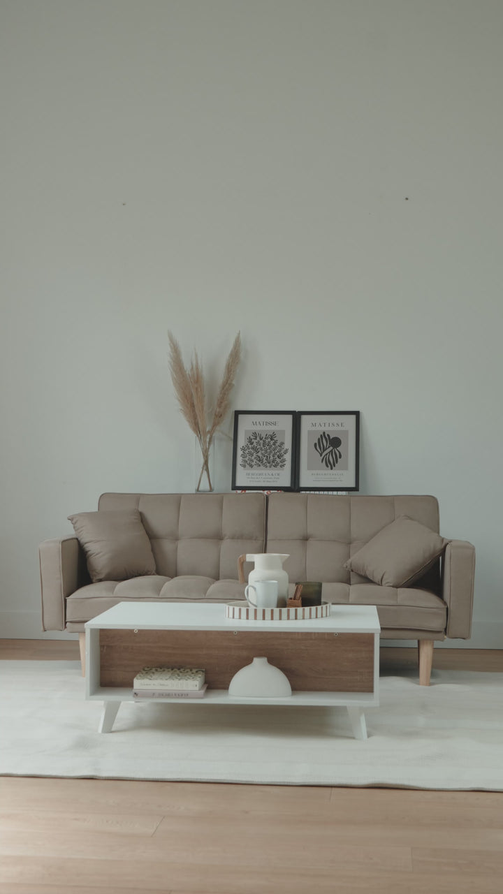 Sofá Cama 2 Cuerpos Fiano Beige