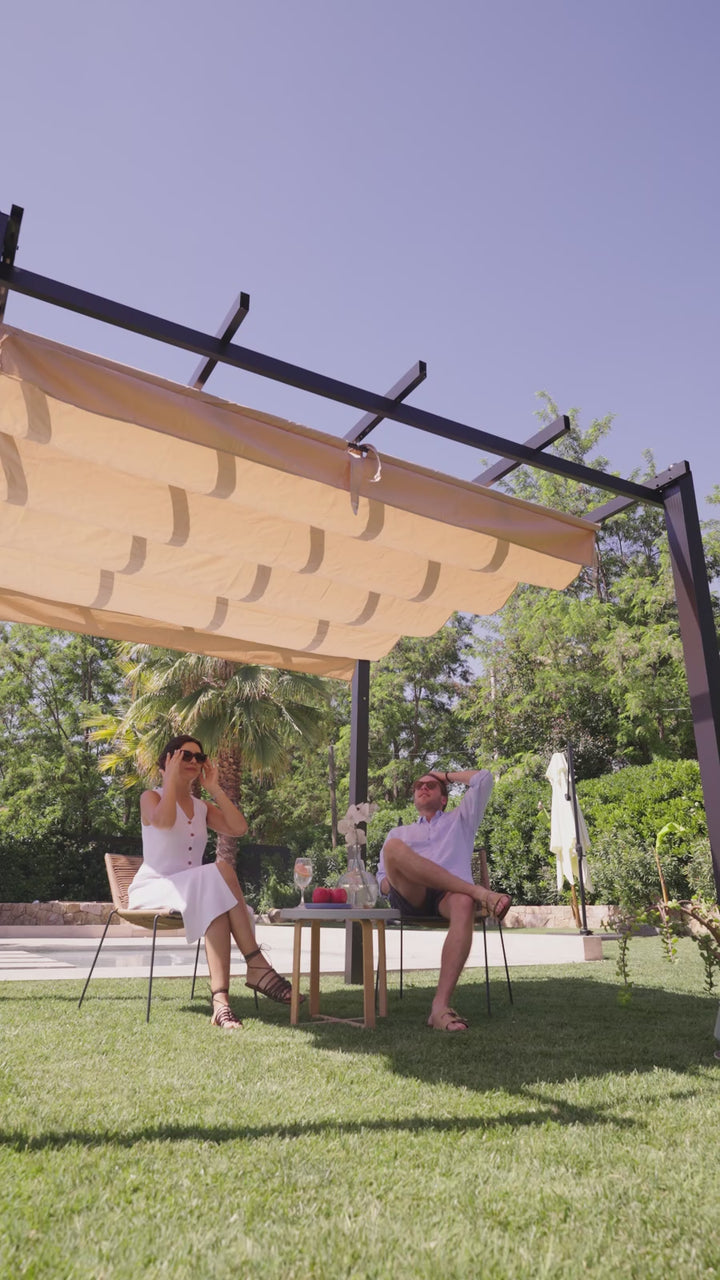 Pérgola White Shelter Retráctil 3x3