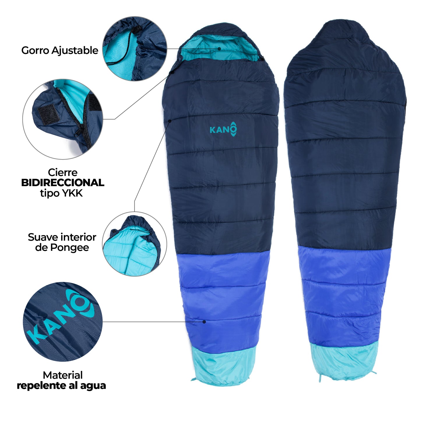 Bolsa de Dormir -4 / 0 / 8°C Aconcagua Azul